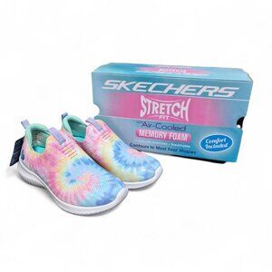 Skechers Stretch Fit Groovin Vibes Sneaker Little Kid Size 13 Tye Dye Slip On